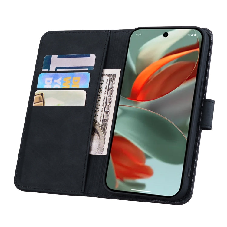 For Google Pixel 9 Pro XL / 10 Pro XL Mandala Embossed Dual-Fold Calf Leather Phone Case