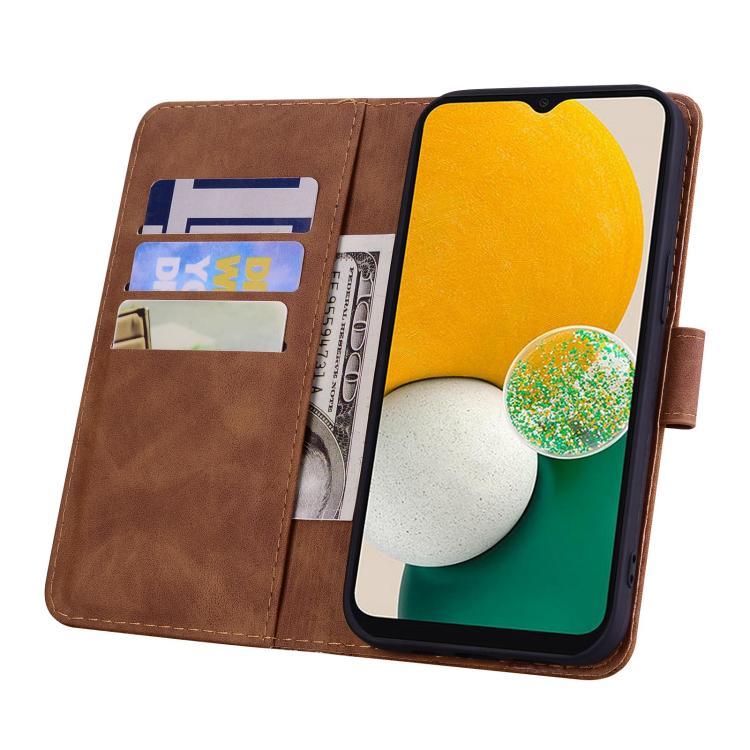 For Google Pixel 9a Mandala Embossed Dual-Fold Calf Leather Phone Case