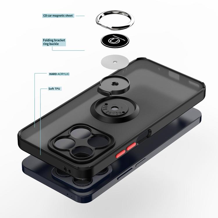For Honor X8a Q Shadow 1 Series TPU + PC Phone Case with Ring