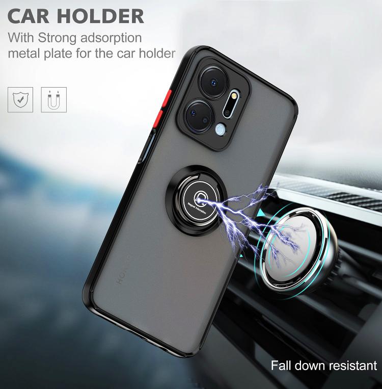 For Honor X7a Q Shadow 1 Series TPU + PC Phone Case with Ring