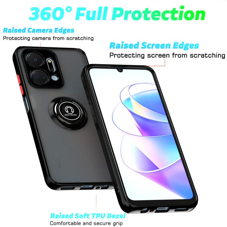For Honor X7a Q Shadow 1 Series TPU + PC Phone Case with Ring