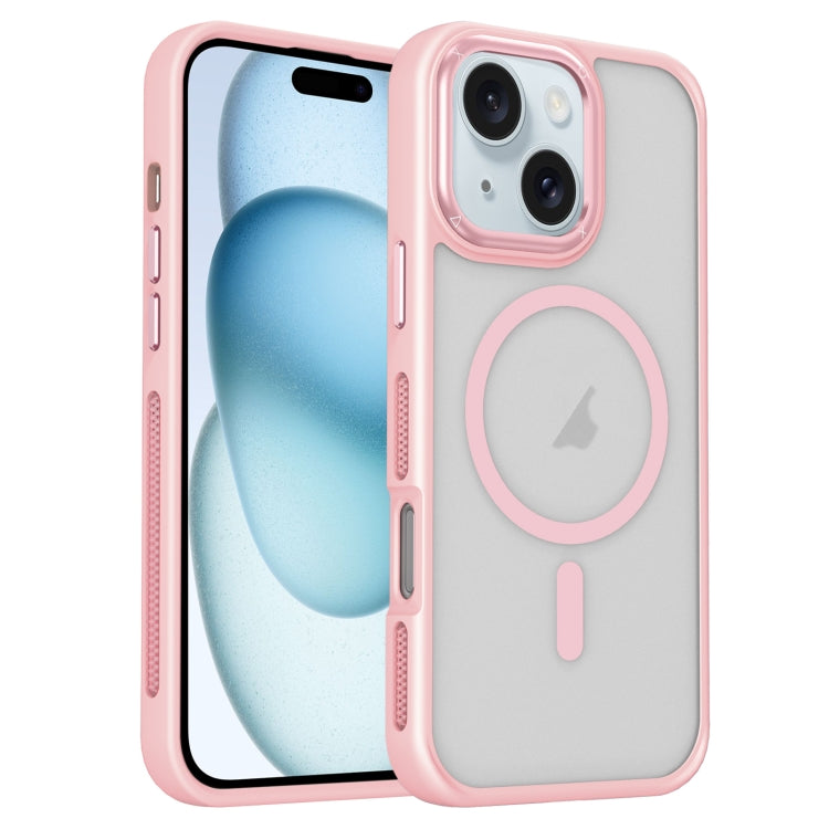 For iPhone 15 Breathable Skin Feel Frosted MagSafe Magnetic Phone Case