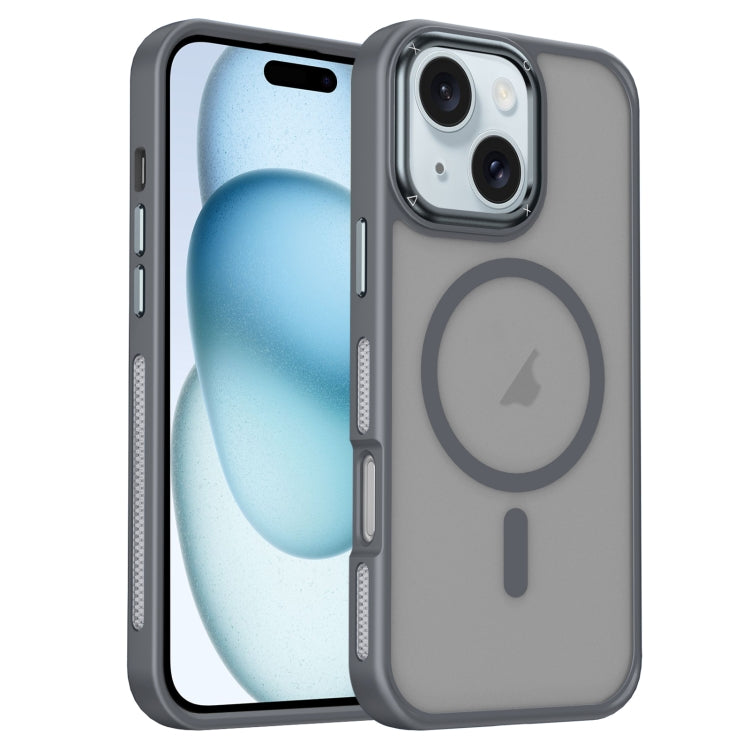 For iPhone 15 Breathable Skin Feel Frosted MagSafe Magnetic Phone Case