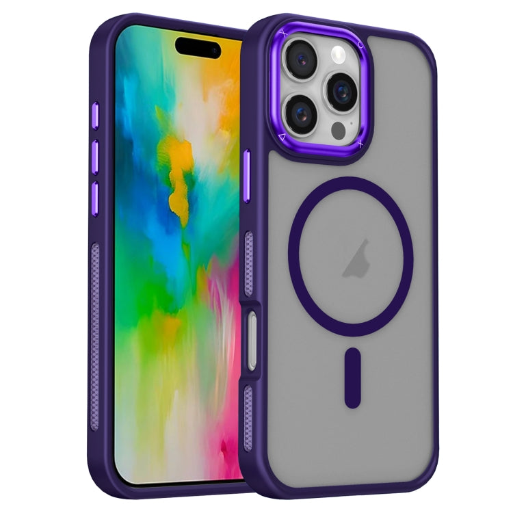 For iPhone 16 Pro Max Breathable Skin Feel Frosted MagSafe Magnetic Phone Case