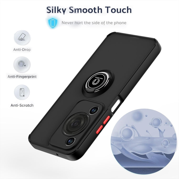 For Huawei Enjoy 70 / nova Y72 Q Shadow 1 Series TPU + PC Phone Case with Ring