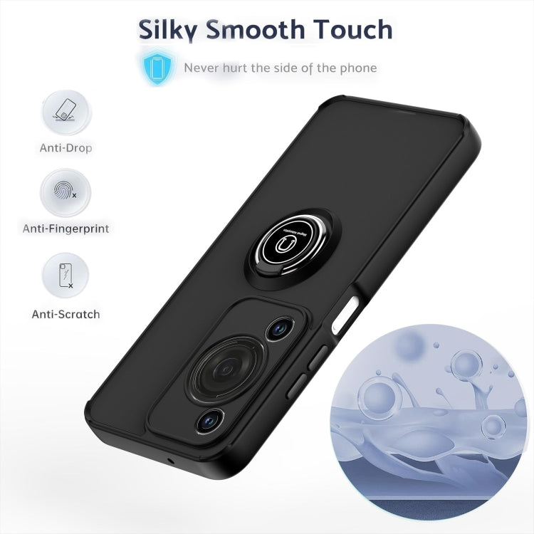 For Huawei Enjoy 70 / nova Y72 Q Shadow 1 Series TPU + PC Phone Case with Ring