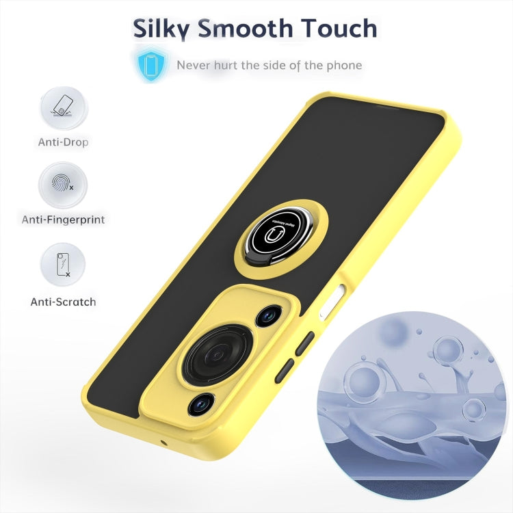 For Huawei Enjoy 70 / nova Y72 Q Shadow 1 Series TPU + PC Phone Case with Ring