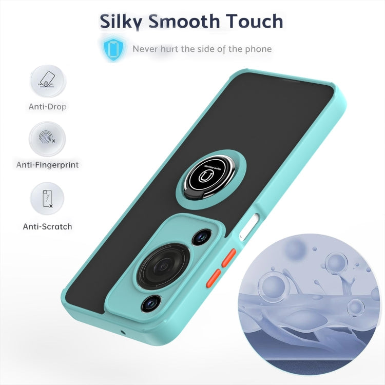 For Huawei Enjoy 70 / nova Y72 Q Shadow 1 Series TPU + PC Phone Case with Ring