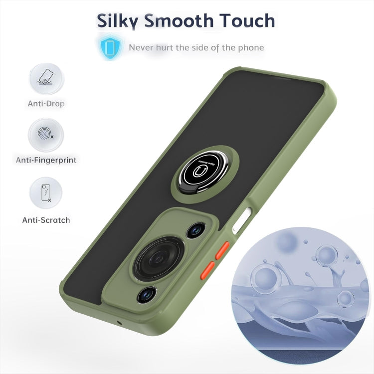 For Huawei Enjoy 70 / nova Y72 Q Shadow 1 Series TPU + PC Phone Case with Ring