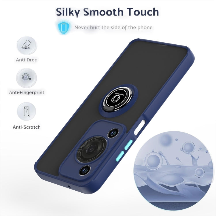 For Huawei Enjoy 70 / nova Y72 Q Shadow 1 Series TPU + PC Phone Case with Ring