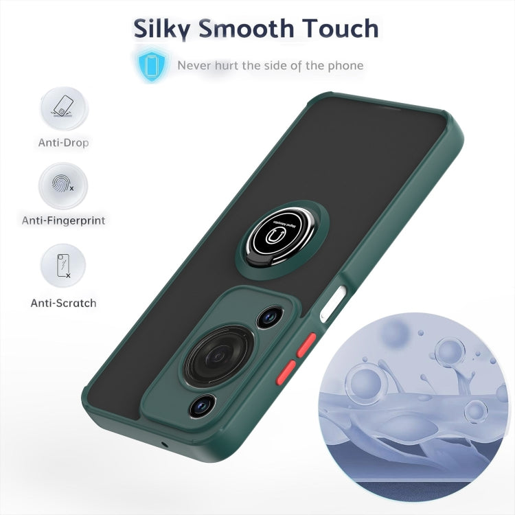 For Huawei Enjoy 70 / nova Y72 Q Shadow 1 Series TPU + PC Phone Case with Ring