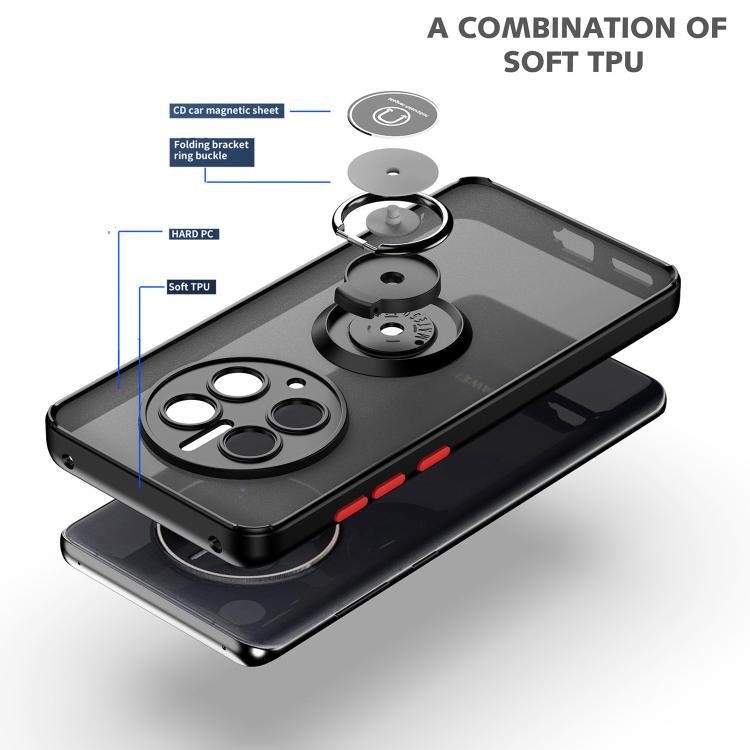 For Huawei Mate 50 Pro Q Shadow 1 Series TPU + PC Phone Case with Ring