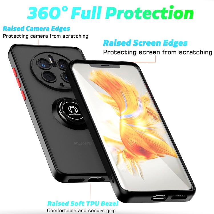 For Huawei Mate 50 Pro Q Shadow 1 Series TPU + PC Phone Case with Ring