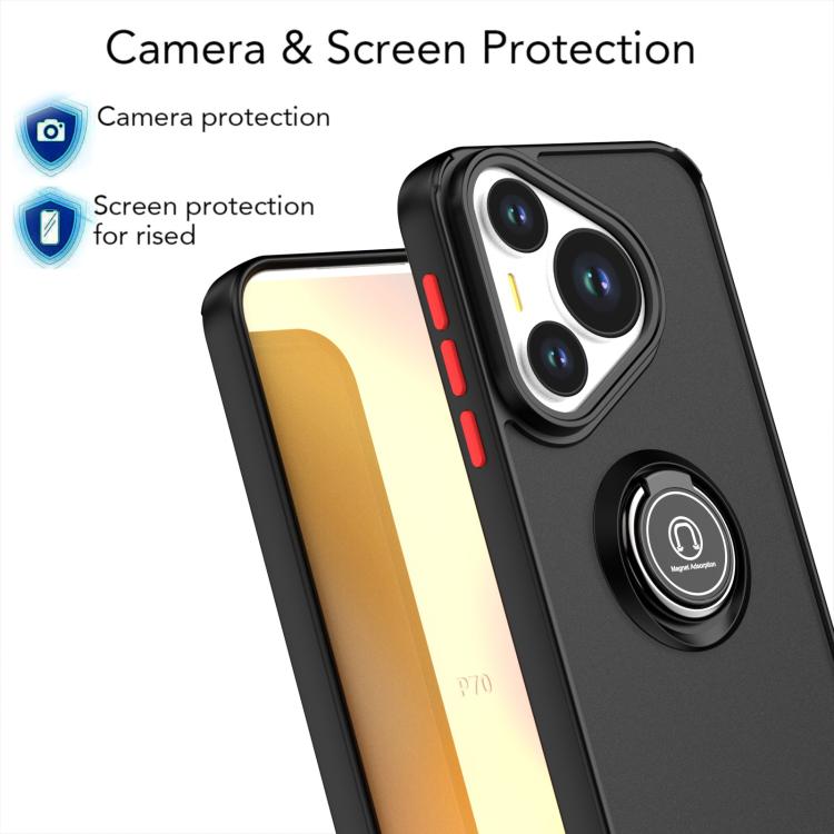For Huawei Pura 70 Q Shadow 1 Series TPU + PC Phone Case with Ring