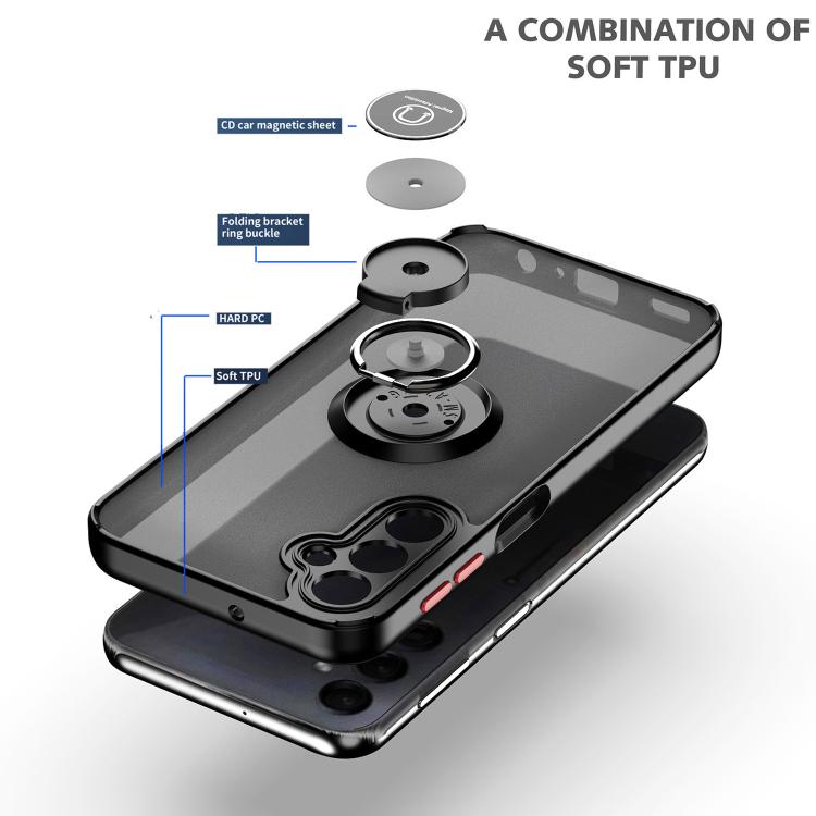 For Samsung Galaxy A24 4G Q Shadow 1 Series TPU + PC Phone Case with Ring