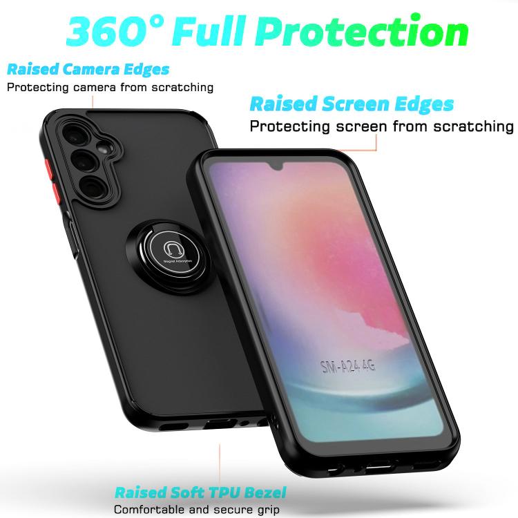 For Samsung Galaxy A24 4G Q Shadow 1 Series TPU + PC Phone Case with Ring