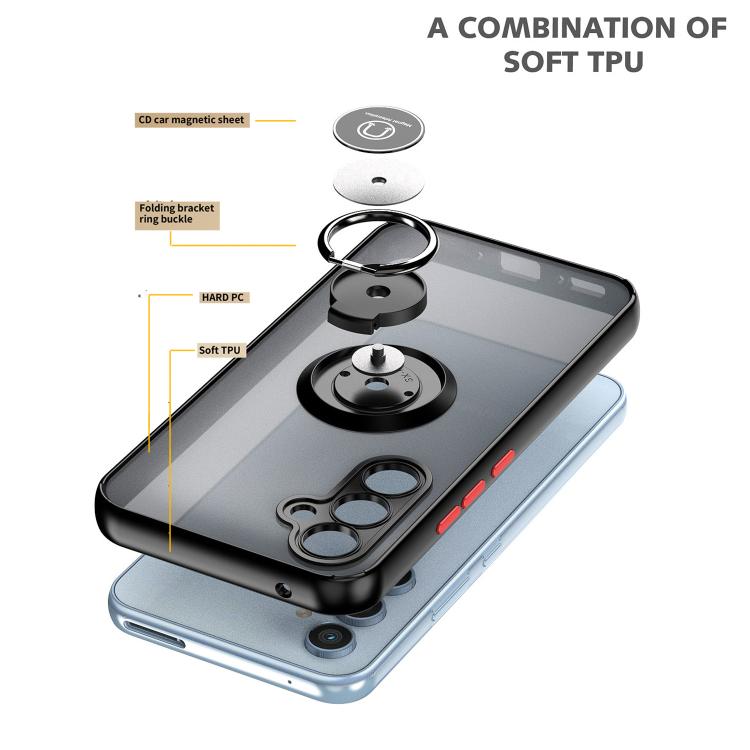 For Samsung Galaxy A34 5G Q Shadow 1 Series TPU + PC Phone Case with Ring