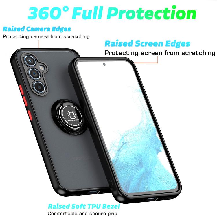 For Samsung Galaxy A34 5G Q Shadow 1 Series TPU + PC Phone Case with Ring