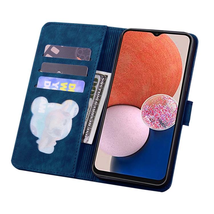 For Google Pixel 9a Cartoon Sakura Cat Embossed Leather Phone Case
