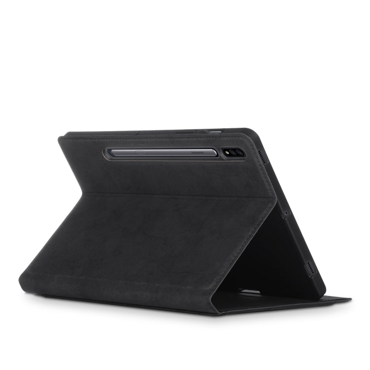 For Samsung Galaxy Tab S8 / Galaxy Tab S7 T870/T875 TPU Front Support Horizontal Flip Leather Case with Holder & Pen Slot & Sleep / Wake-up Function