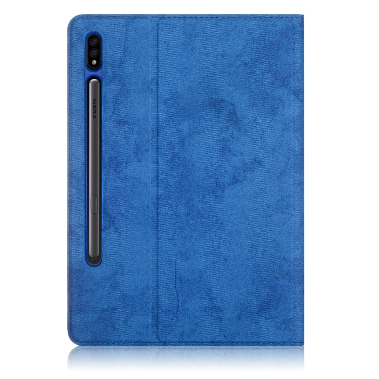 For Samsung Galaxy Tab S8 / Galaxy Tab S7 T870/T875 TPU Front Support Horizontal Flip Leather Case with Holder & Pen Slot & Sleep / Wake-up Function