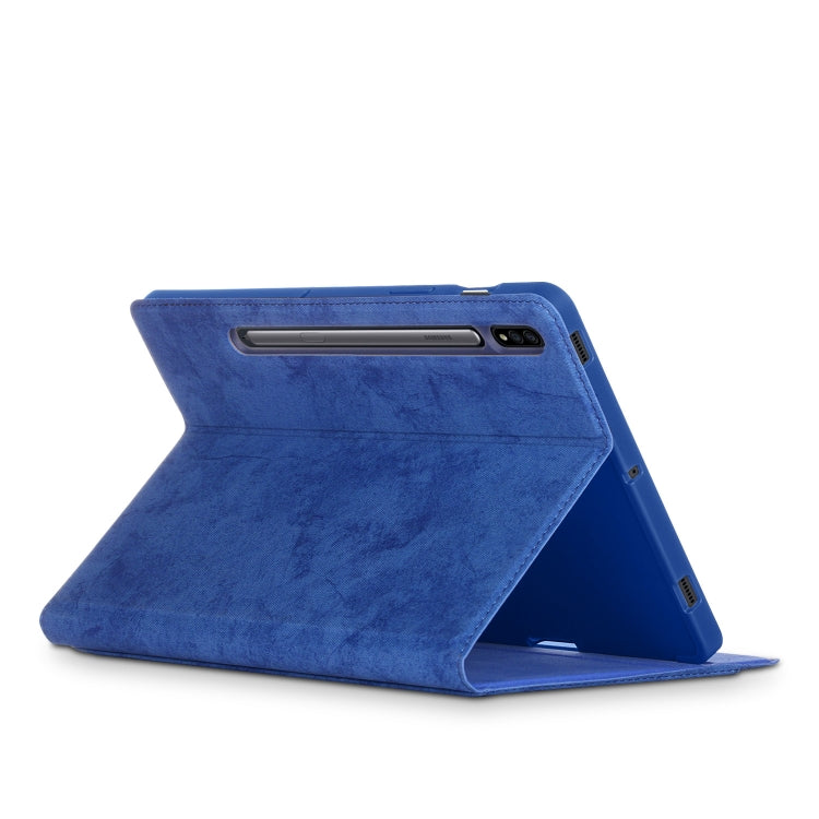 For Samsung Galaxy Tab S8 / Galaxy Tab S7 T870/T875 TPU Front Support Horizontal Flip Leather Case with Holder & Pen Slot & Sleep / Wake-up Function