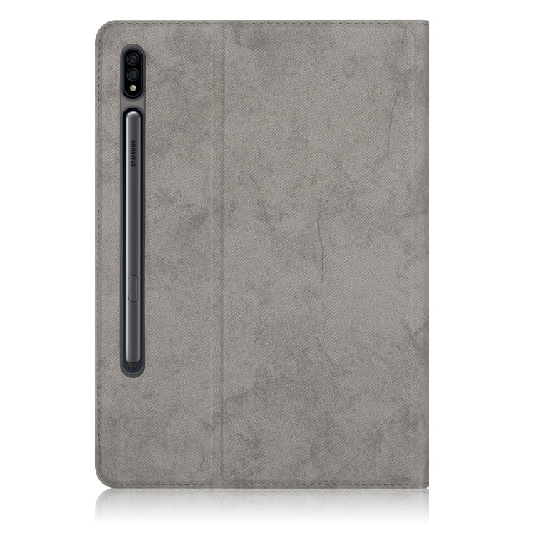 For Samsung Galaxy Tab S8 / Galaxy Tab S7 T870/T875 TPU Front Support Horizontal Flip Leather Case with Holder & Pen Slot & Sleep / Wake-up Function