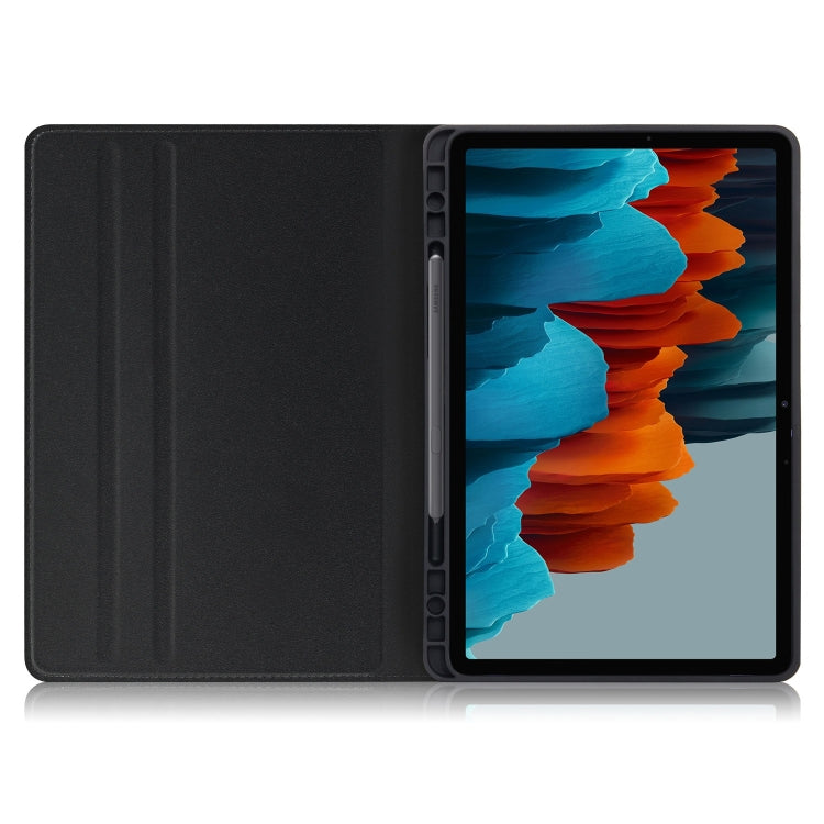 For Samsung Galaxy Tab S8 / Galaxy Tab S7 T870/T875 TPU Front Support Horizontal Flip Leather Case with Holder & Pen Slot & Sleep / Wake-up Function