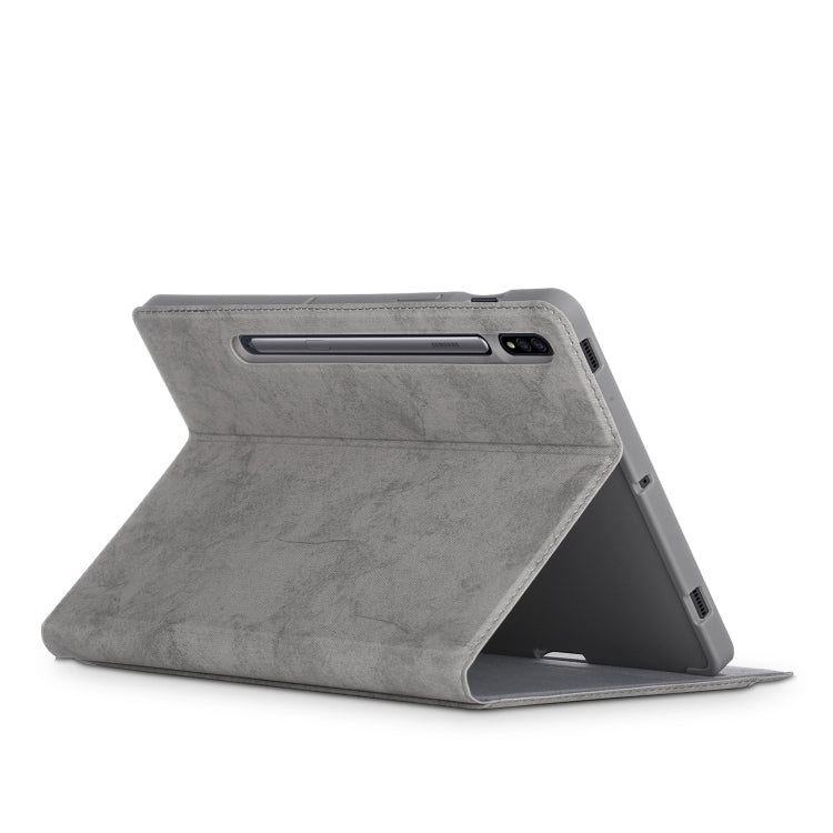 For Samsung Galaxy Tab S8 / Galaxy Tab S7 T870/T875 TPU Front Support Horizontal Flip Leather Case with Holder & Pen Slot & Sleep / Wake-up Function