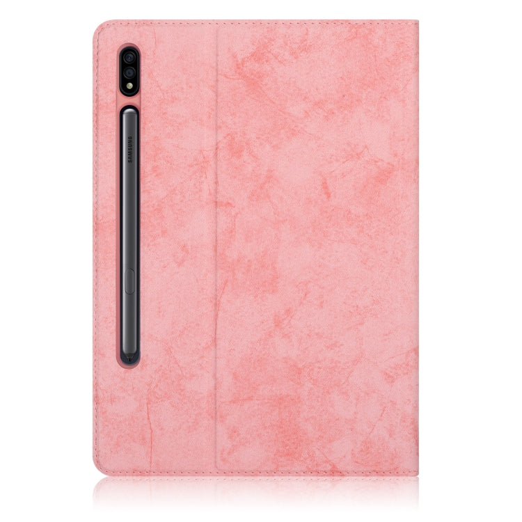 For Samsung Galaxy Tab S8 / Galaxy Tab S7 T870/T875 TPU Front Support Horizontal Flip Leather Case with Holder & Pen Slot & Sleep / Wake-up Function