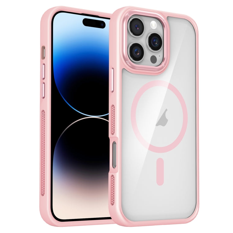 For iPhone 14 Pro Breathable Skin Feel Transparent MagSafe Magnetic Phone Case