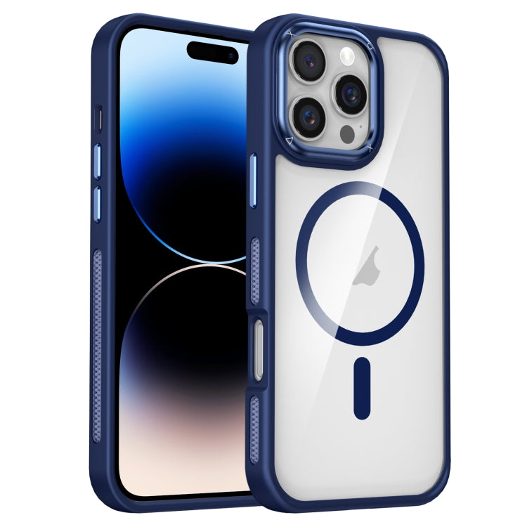 For iPhone 14 Pro Max Breathable Skin Feel Transparent MagSafe Magnetic Phone Case