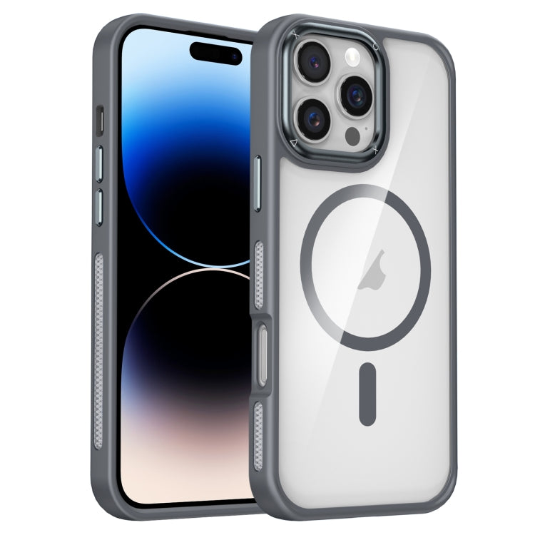 For iPhone 14 Pro Max Breathable Skin Feel Transparent MagSafe Magnetic Phone Case