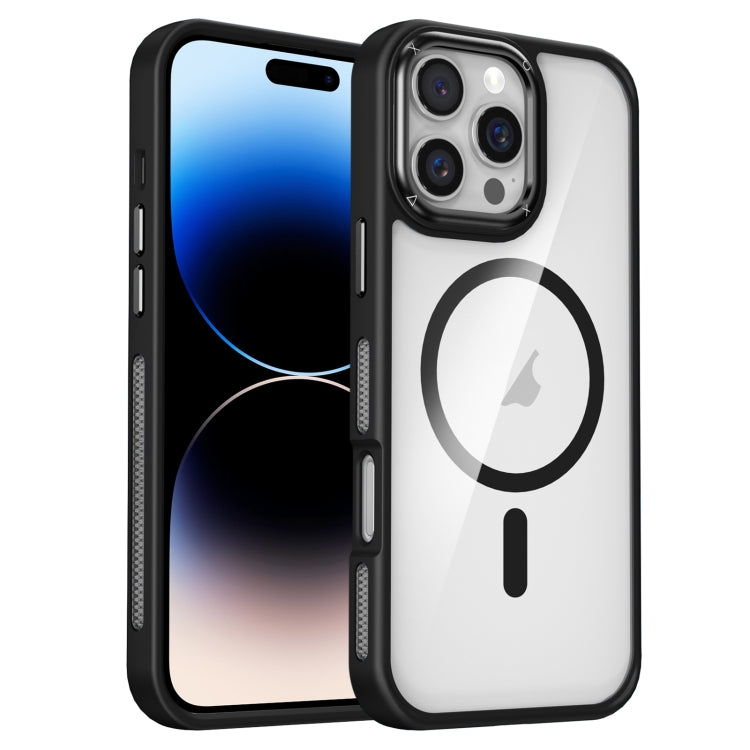 For iPhone 14 Pro Max Breathable Skin Feel Transparent MagSafe Magnetic Phone Case