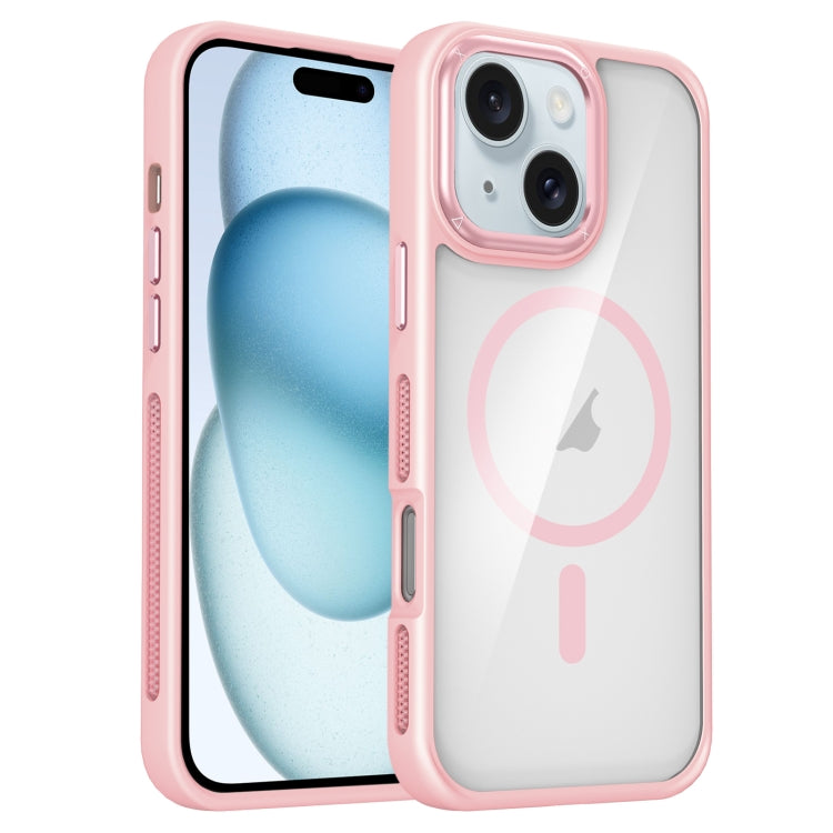 For iPhone 15 Breathable Skin Feel Transparent MagSafe Magnetic Phone Case