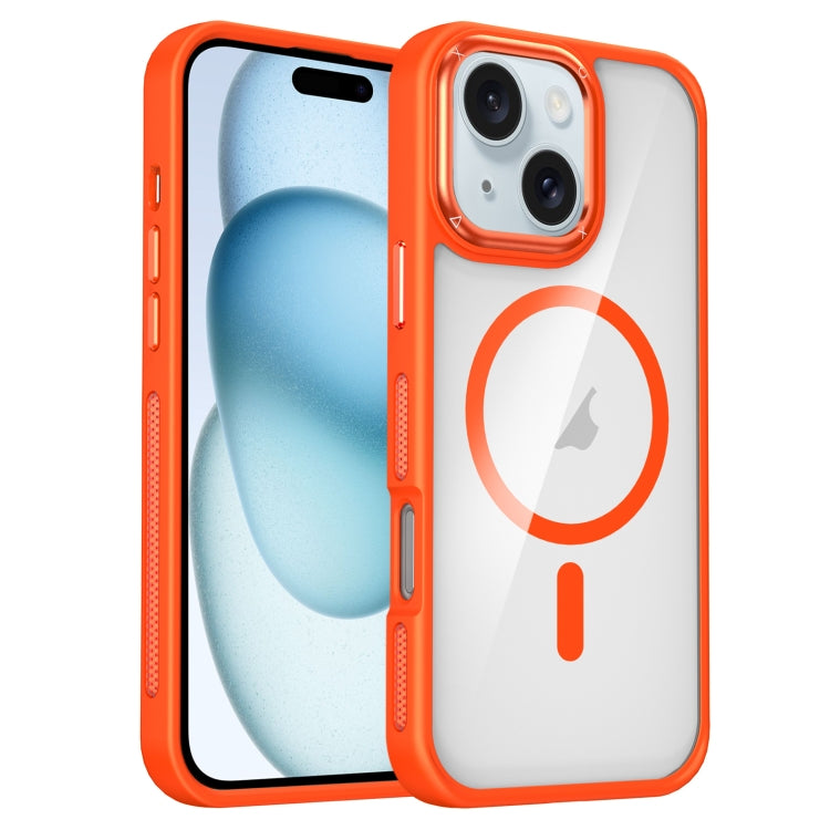 For iPhone 15 Breathable Skin Feel Transparent MagSafe Magnetic Phone Case