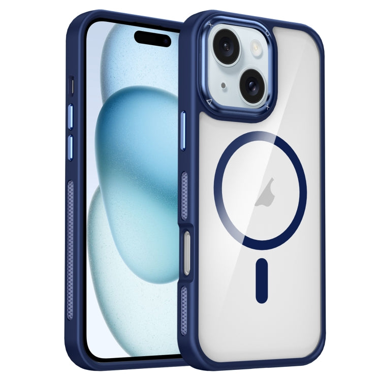 For iPhone 15 Breathable Skin Feel Transparent MagSafe Magnetic Phone Case