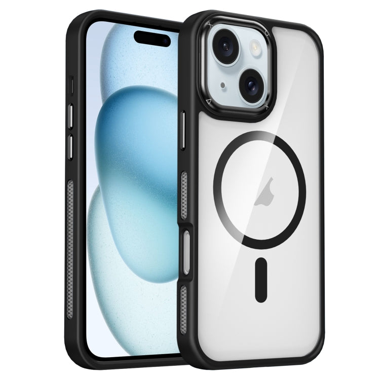 For iPhone 15 Plus / 14 Plus Breathable Skin Feel Transparent MagSafe Magnetic Phone Case