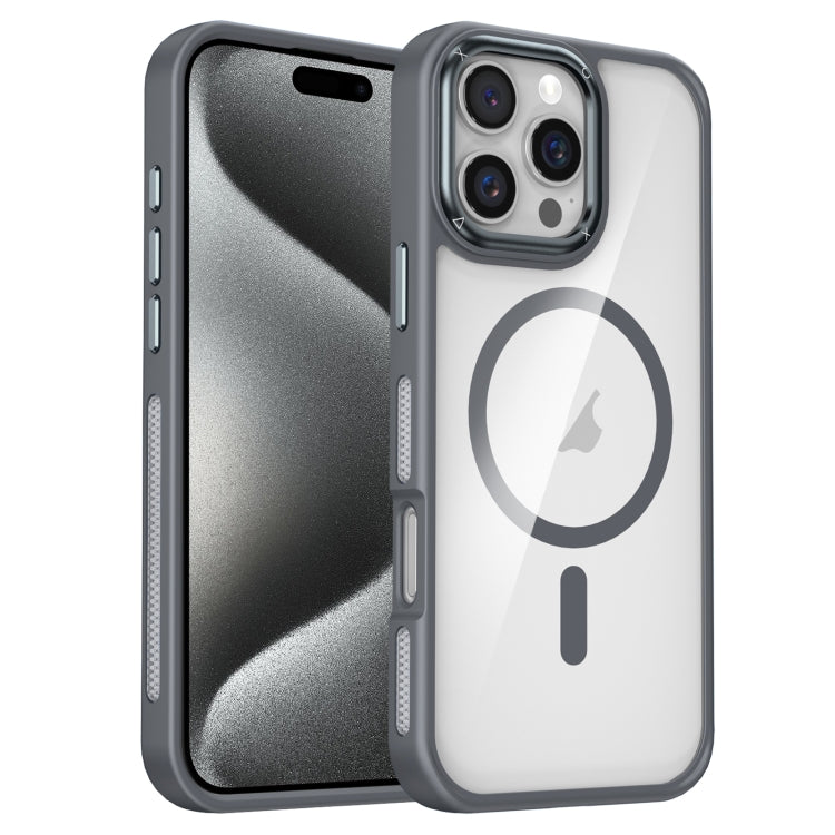 For iPhone 15 Pro Breathable Skin Feel Transparent MagSafe Magnetic Phone Case