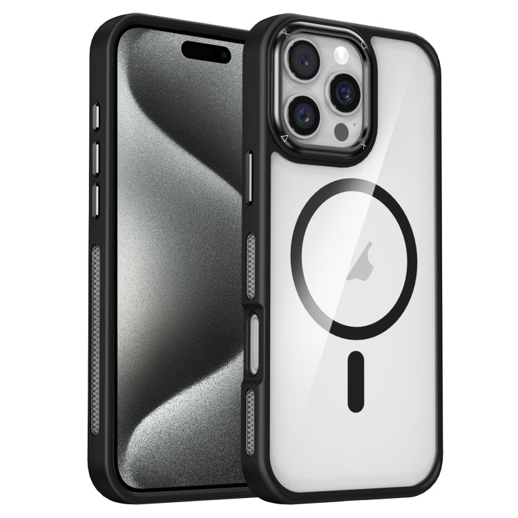 For iPhone 15 Pro Max Breathable Skin Feel Transparent MagSafe Magnetic Phone Case