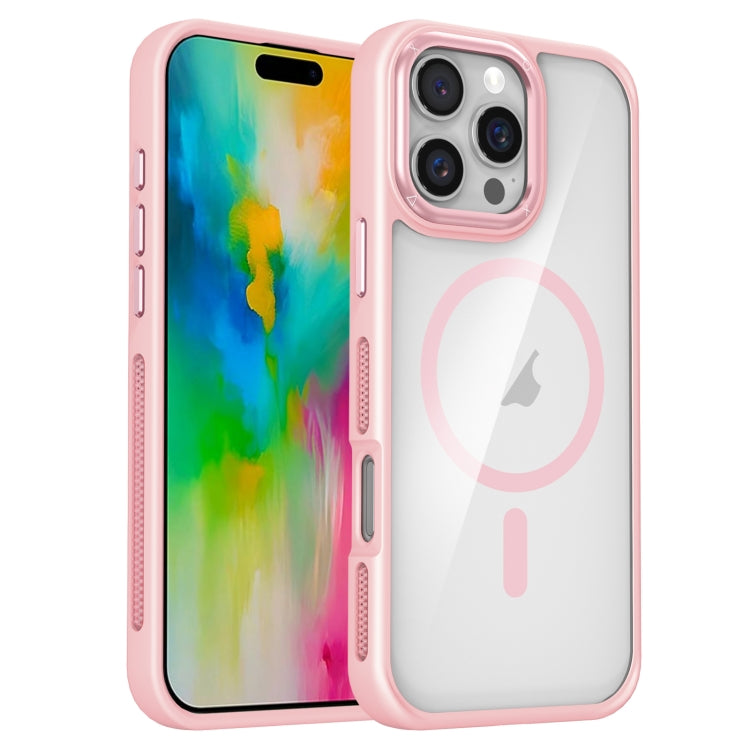 For iPhone 16 Pro Breathable Skin Feel Transparent MagSafe Magnetic Phone Case