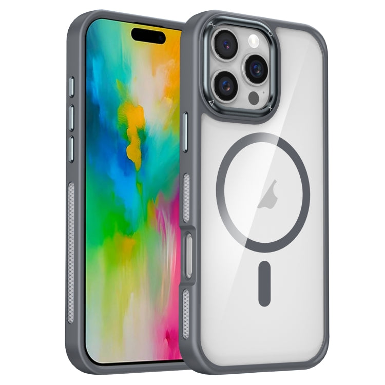 For iPhone 16 Pro Breathable Skin Feel Transparent MagSafe Magnetic Phone Case