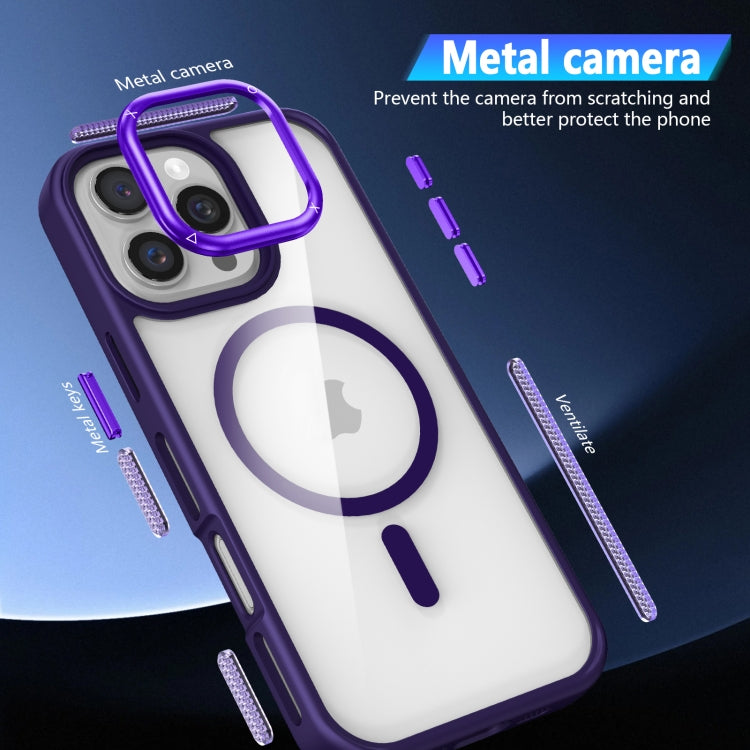 For iPhone 16 Pro Breathable Skin Feel Transparent MagSafe Magnetic Phone Case