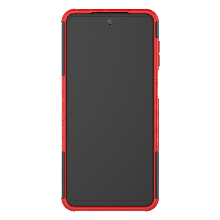 For Xiaomi Redmi Note 9S / 9 Pro / 9 Pro Max Tire Texture Shockproof TPU + PC Protective Case with Holder