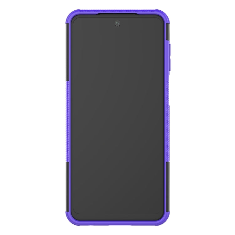 For Xiaomi Redmi Note 9S / 9 Pro / 9 Pro Max Tire Texture Shockproof TPU + PC Protective Case with Holder