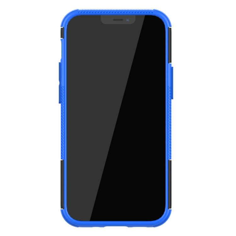 For iPhone 12 mini Tire Texture Shockproof TPU + PC Protective Case with Holder