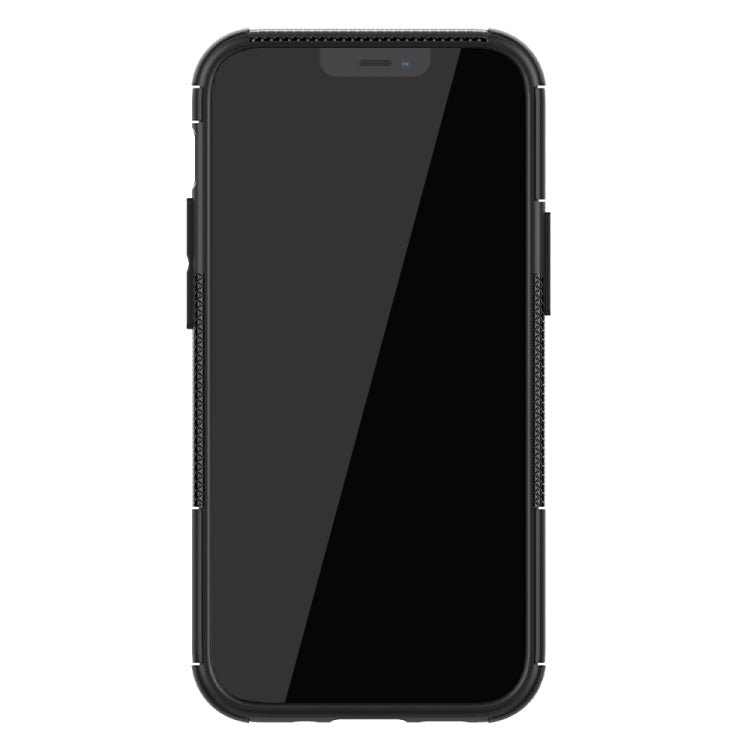 For iPhone 12 mini Tire Texture Shockproof TPU + PC Protective Case with Holder