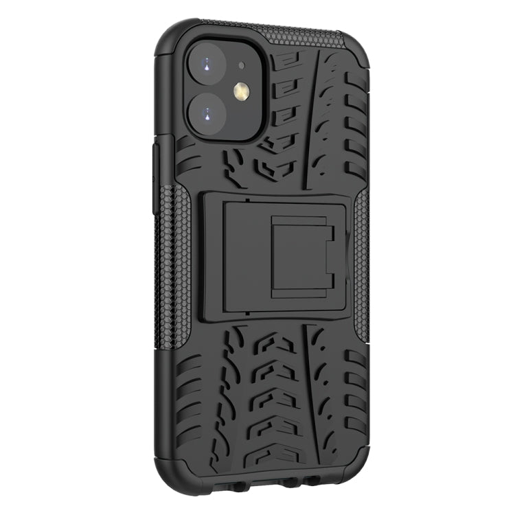 For iPhone 12 mini Tire Texture Shockproof TPU + PC Protective Case with Holder