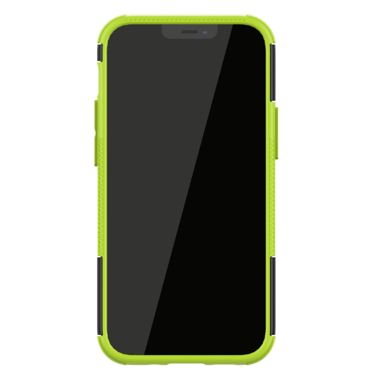 For iPhone 12 mini Tire Texture Shockproof TPU + PC Protective Case with Holder