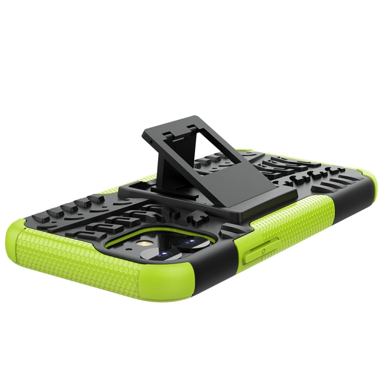 For iPhone 12 mini Tire Texture Shockproof TPU + PC Protective Case with Holder